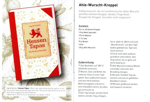 Hessen Tapas - Kulinarische Hessenreihe - Ingrid Schick - Cocon Verlag