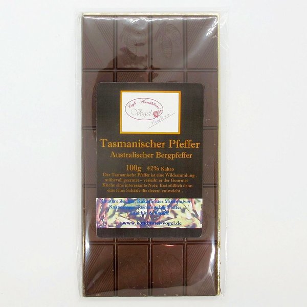 Schokolade * Tasmanischer Pfeffer * handgeschöpft * 100g