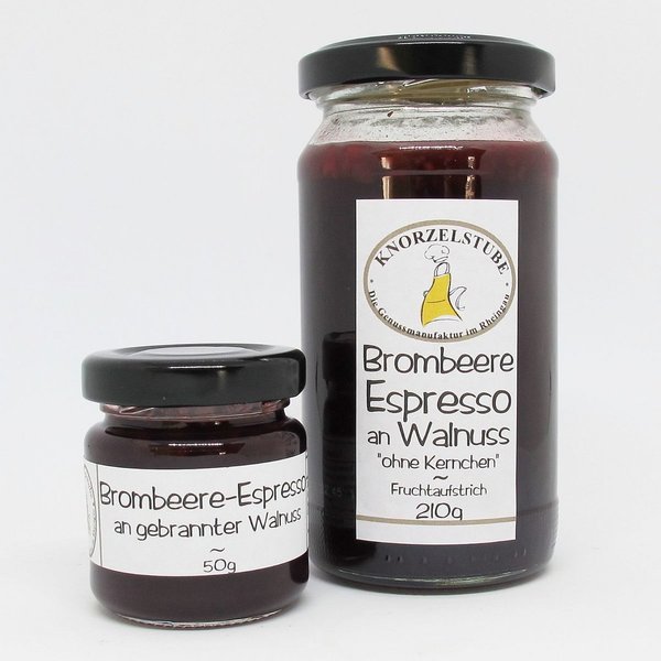 Brombeere-Espresso an gebrannter Walnuss * Fruchtaufstrich * 210g Glas * handcraftet