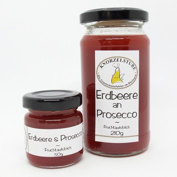 Erdbeer-Prosecco * Fruchtaufstrich * handcrafted * 210g Glas