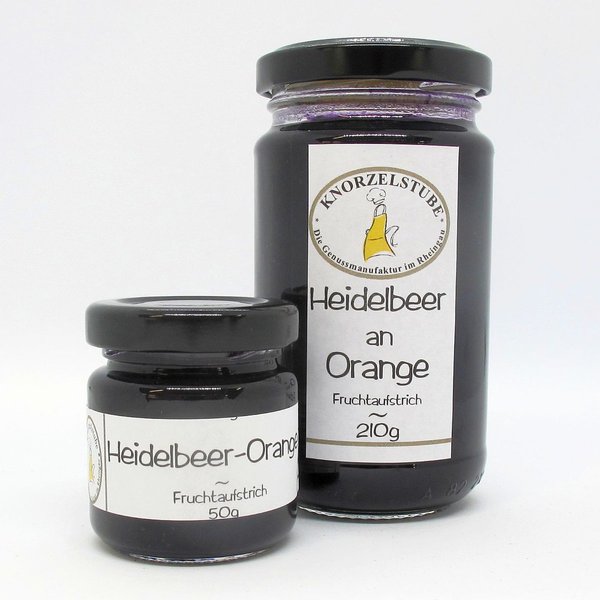 Heidelbeer an Orange * Fruchtaufstrich * handcrafted * 210g Glas