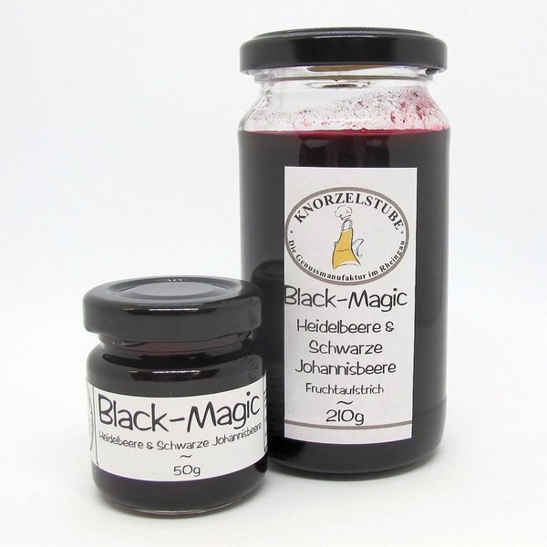 Black-Magic * Schwarze Johannisbeere & Heidelbeere * Fruchtaufstrich * handcrafted 210g Glas