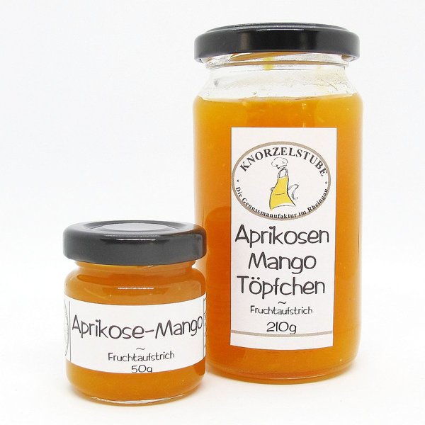 Aprikosen-Mango Töpfchen * Fruchtaufstrich * handcraftet * 210g Glas