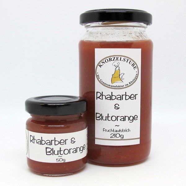 Rhabarber-Blutorange * Fruchtaufstrich * handcrafted * 210g Glas