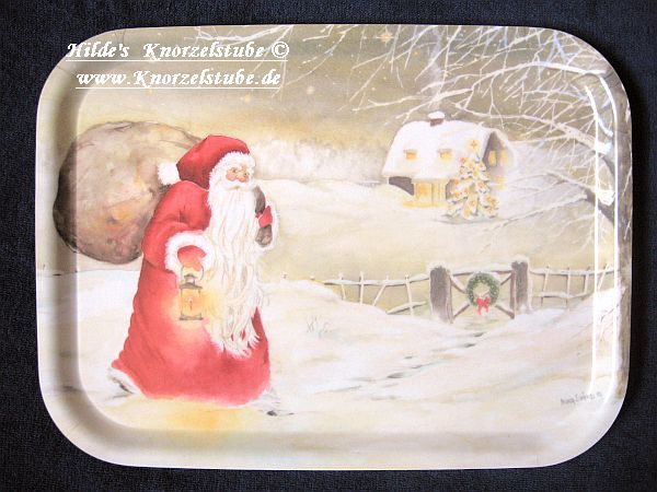Mona Svärd Tablett 19x26cm - Weihnachtsmann - 0155