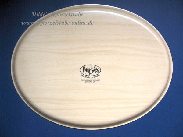 Mona Svärd Tablett oval 33x26cm - Tulpe weiß - 0144