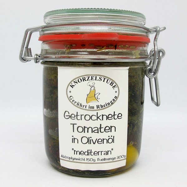 Getrocknete Tomaten in Olivenöl "mediterran" * handcraftet * 300g Bügelglas