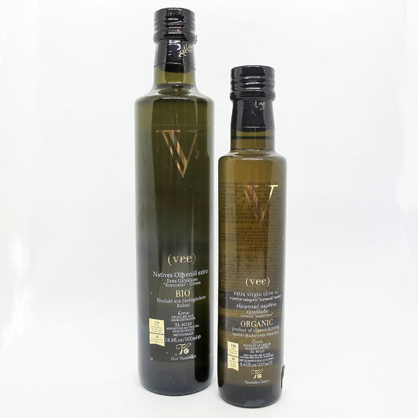 V(vee) * Natives BIO Olivenöl extra virgin * 0,5l Flasche * Kreta