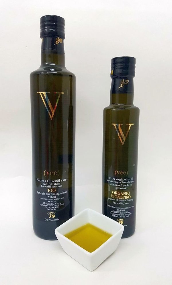 V(vee) * Natives BIO Olivenöl extra virgin* 0,25l Flasche * Kreta