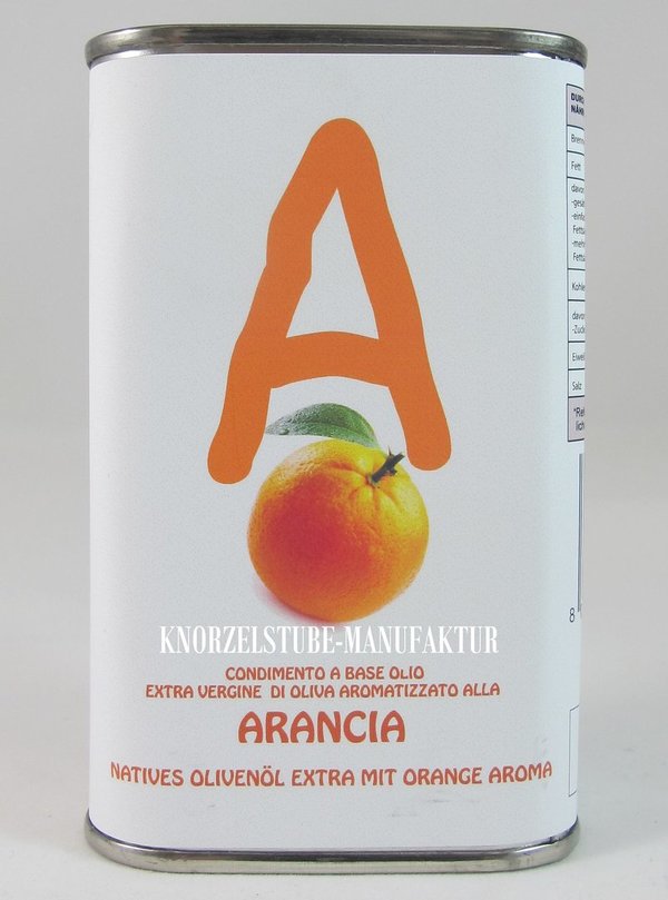 Orange auf Olivenöl - Extra virgin aus Italien - 250ml Kanister