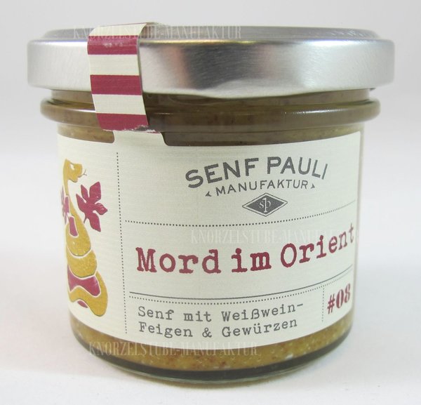 SENF PAULI - "Mord im Orient" Senf mit Weißwein; Feigen & Gewürzen * 110ml Glas