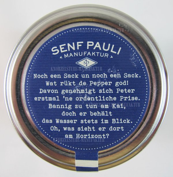 SENF PAULI - "Pfeffriger Peter" Senf mit grünen Pfefferkörnern * 160ml Glas
