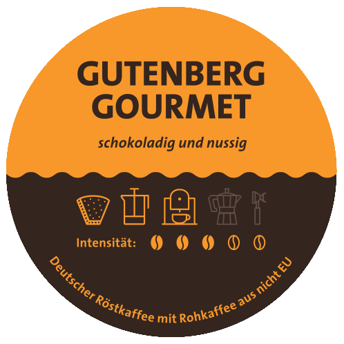Gutenberg Gourmet * Kaffee * 1000g * Müller Kaffeerösterei