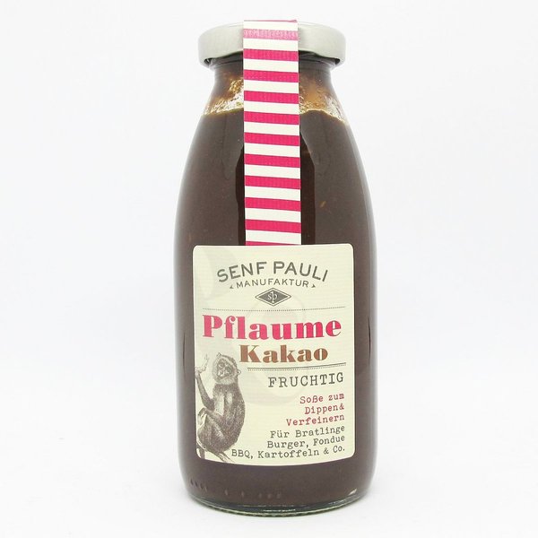 Pflaume & Kakao Soße * fruchtig * SENF PAULI  * 250ml Glasflasche