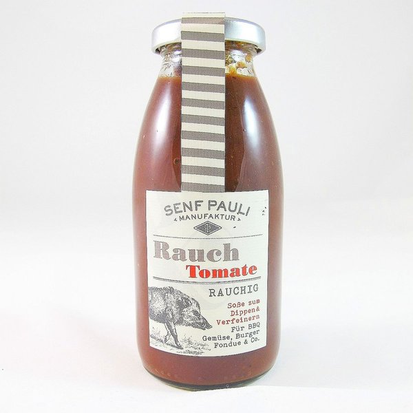 Rauch & Tomate Soße * rauchig  * SENF PAULI  * 250ml Glasflasche