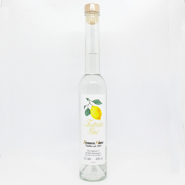 Zitronen Geist * 40% vol. * 0,2l Flasche * Brennerei Höhler