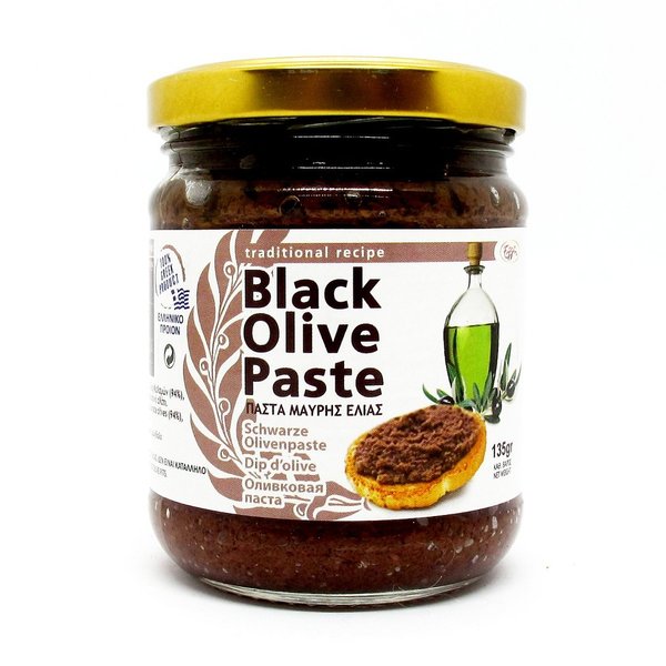 Oliven-Tapenade * Olivenpaste * Kalomon * schwarz * 165g Glas * Kreta