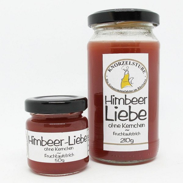 Himbeer-Liebe * ohne Kernchen * Fruchtaufstrich * handcrafted * 50g Glas