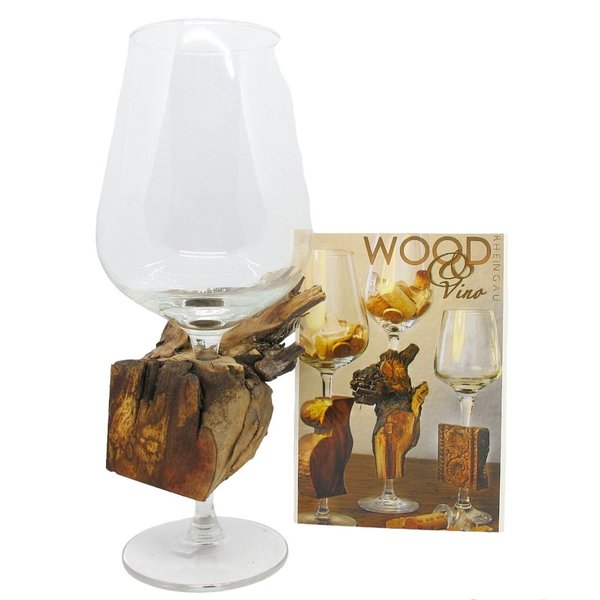 Wood & Vino * Deko-Weinglas * Unikat
